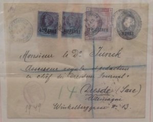 British Levant 2s6d on cover